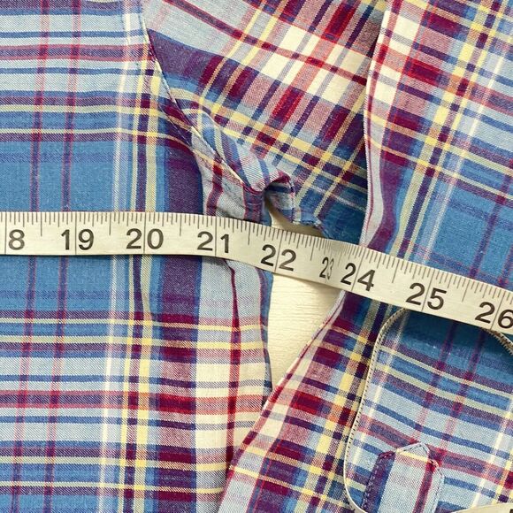 VTG Wrangler Blues Button Up Shirt Women's M Long Sleeve Blue Texas Star Buttons - Picture 7 of 11